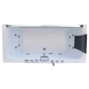 Empava 59 in. Whirlpool Rectangular Bathtub | EMPV-59JT408LED