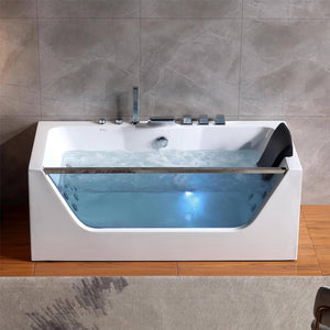 Empava 59 in. Whirlpool Rectangular Bathtub | EMPV-59JT408LED