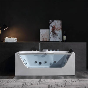 Empava 59 in. Whirlpool Rectangular Bathtub | EMPV-59JT408LED