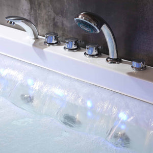 Empava 67 in. Whirlpool Rectangular Bathtub  | EMPV-67JT351LED