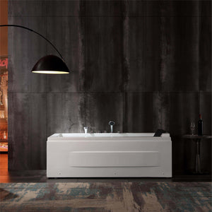 Empava 67 in. Whirlpool Rectangular Bathtub  | EMPV-67JT351LED