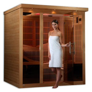 Golden Designs Monaco 6-person Near Zero EMF FAR Infrared Sauna | GDI-6996-01