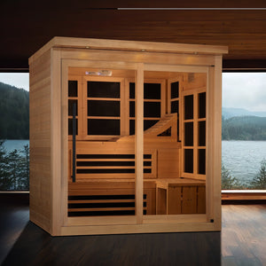 Golden Designs 6-Person Near Zero EMF FAR Infrared Sauna | GDI-6996-02