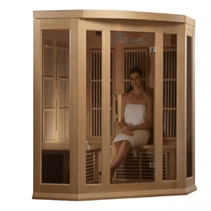 Maxxus 3-Person Corner Near Zero EMF FAR Infrared Sauna | MX-K356-01-ZF