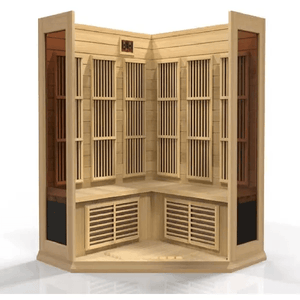 Maxxus 3-Person Corner Near Zero EMF FAR Infrared Sauna | MX-K356-01-ZF