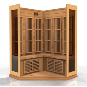 Maxxus 3-Person Corner Low EMF FAR Infrared Sauna | MX-K356-01-CED