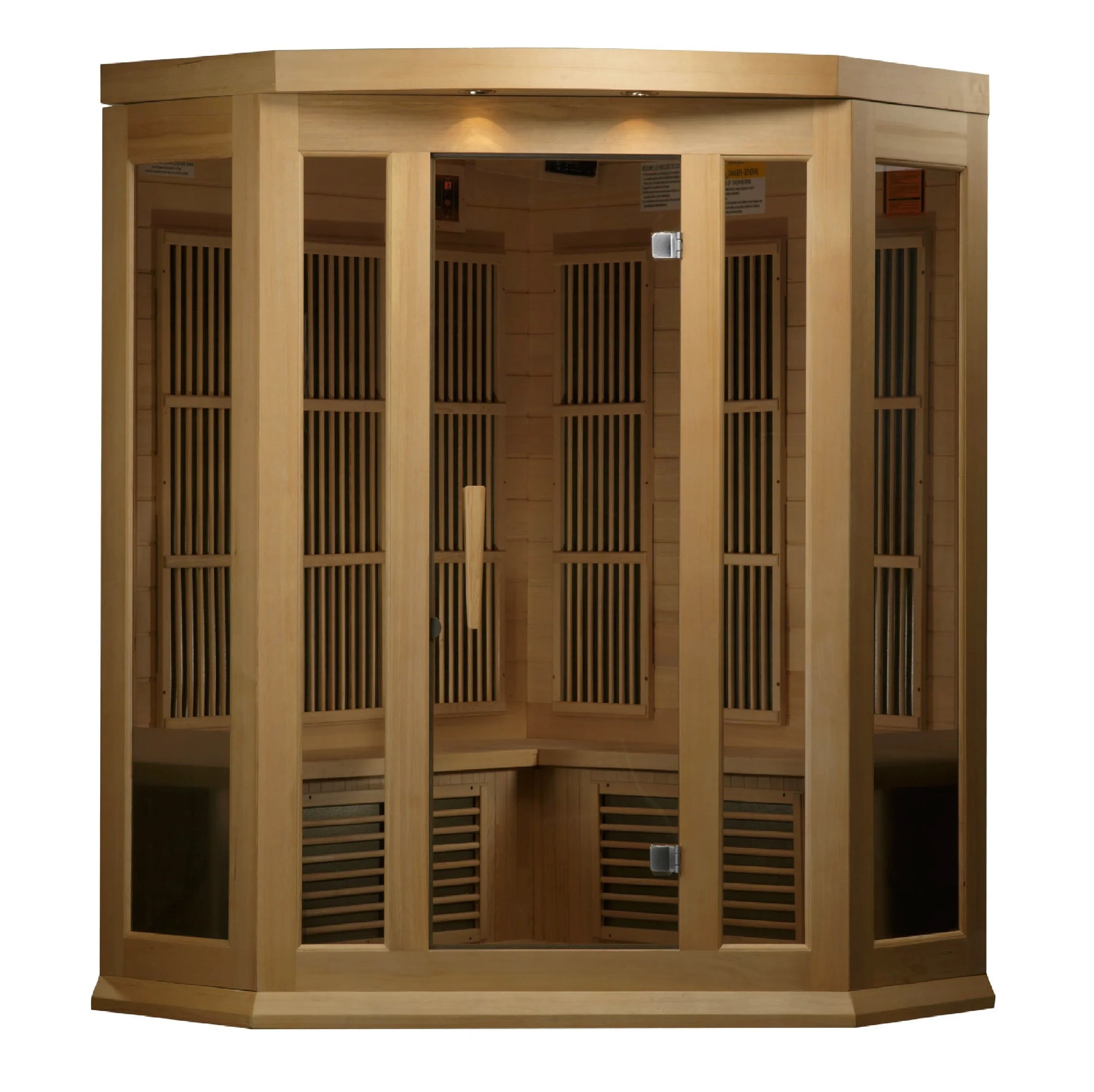 Maxxus 3-Person Corner Near Zero EMF FAR Infrared Sauna | MX-K356-01-ZF