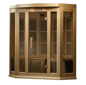 Maxxus 3-Person Corner Low EMF FAR Infrared Sauna | MX-K356-01