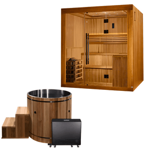 6-Person Osla Indoor Traditional Sauna & Cold Plunge Contrast Therapy Kit