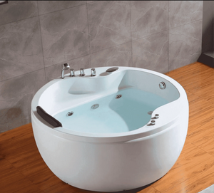 Empava 59 in. Round Whirlpool Japanese Soaking Bathtub | EMPV-59JT005