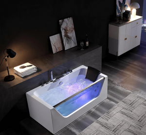 Empava 67 in. Whirlpool Rectangular Bathtub | EMPV-67JT408LED