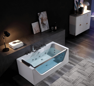 Empava 67 in. Whirlpool Rectangular Bathtub | EMPV-67JT408LED