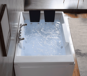 Empava 72 in. Whirlpool Rectangular Bathtub  | EMPV-72JT367LED