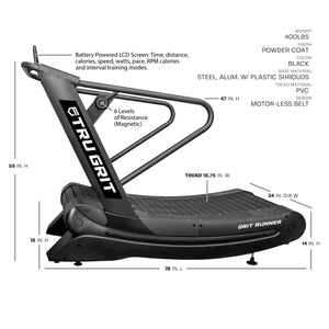 Grit Runner Curved Manual Treadmill