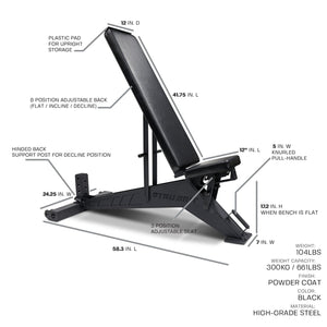 Icon Adjustable Bench |  1000 Lbs Capacity Weight Bench