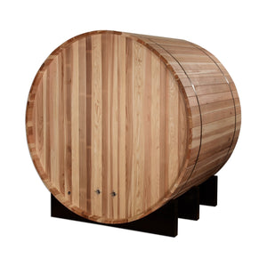 Golden Designs St. Moritz 2-4 Person Cedar Barrel Sauna & Harvia Traditional Electric Heater Kit | GDI-B002-01