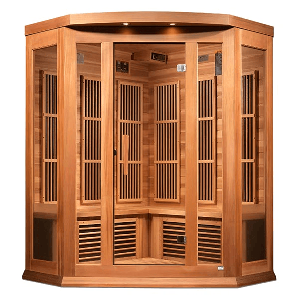 Maxxus 3-Person Corner Near Zero EMF FAR Infrared Sauna | MX-K356-01-ZF-CED