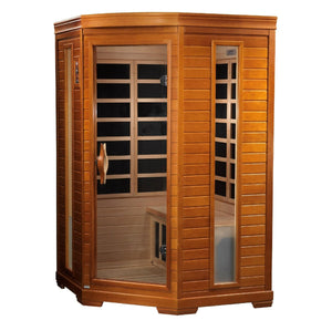 Dynamic Saunas Heming 2-Person Low EMF FAR Infrared Corner Sauna