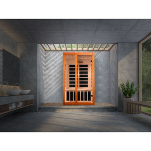 Dynamic Saunas Santiago Elite 2-person Ultra-Low EMF FAR Infrared Sauna