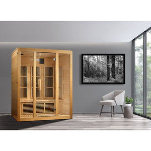 Maxxus Bellevue 3-Person Low EMF FAR Infrared Sauna | MX-J306-01